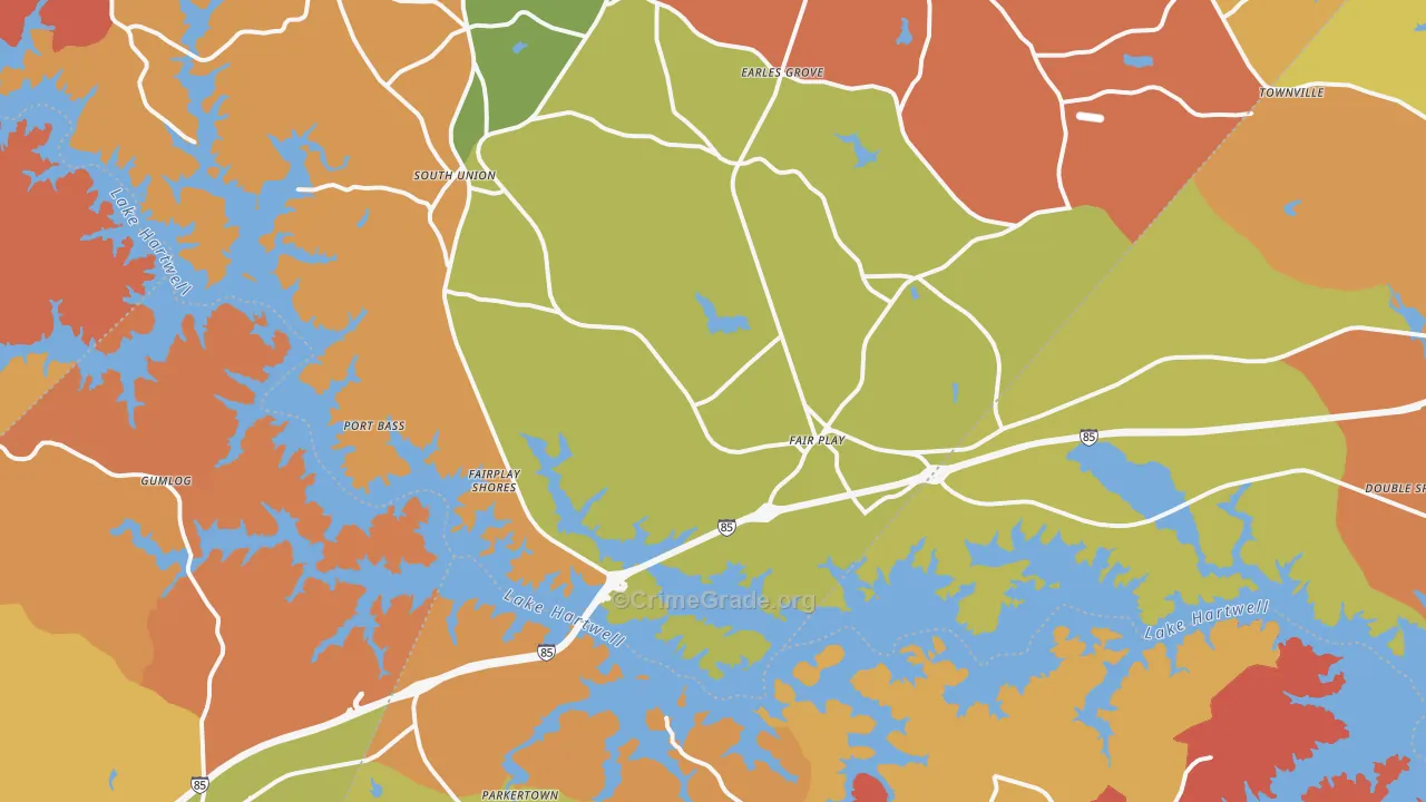 Fair Play, SC Map of Arson Rates