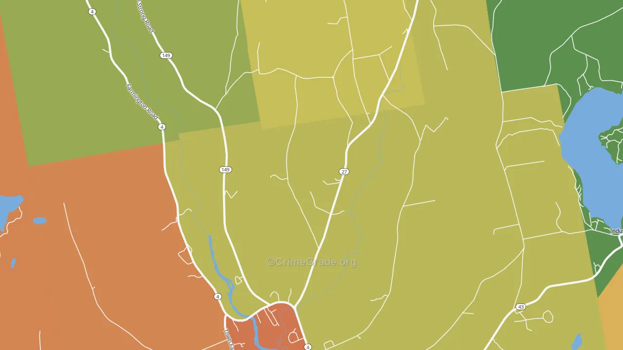 Fairbanks, ME Map of Arson Rates