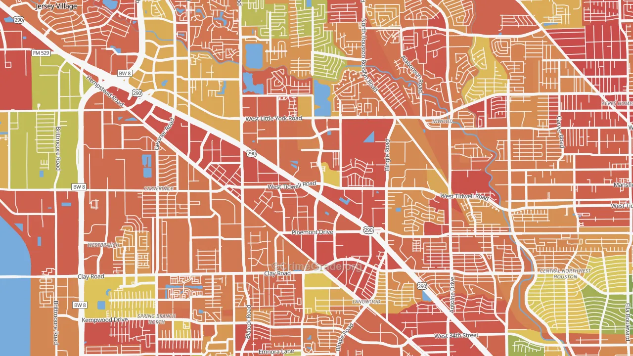 Fairbanks-Northwest Crossing, Houston, TX Map of Arson Rates