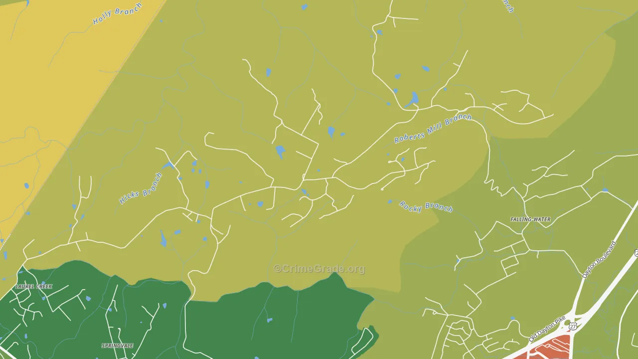 Fairmount, TN Map of Arson Rates
