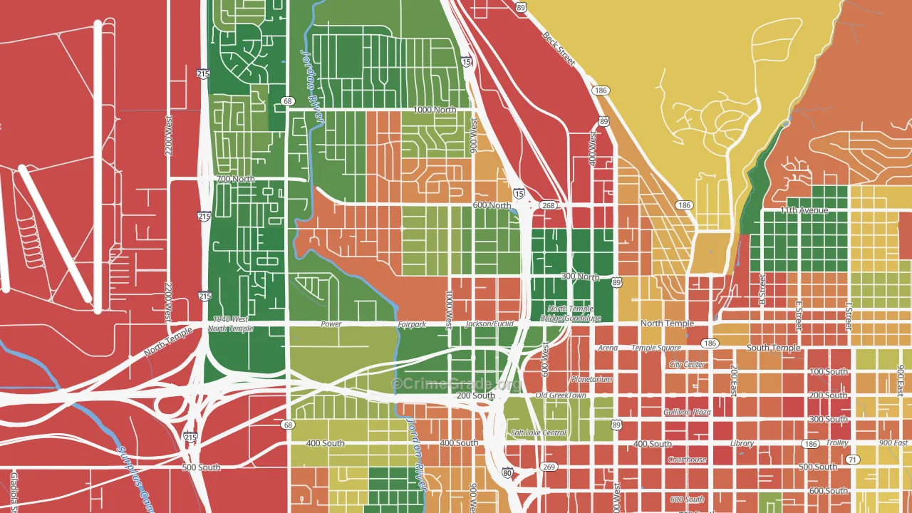 Fairpark, Salt Lake City, UT Map of Arson Rates