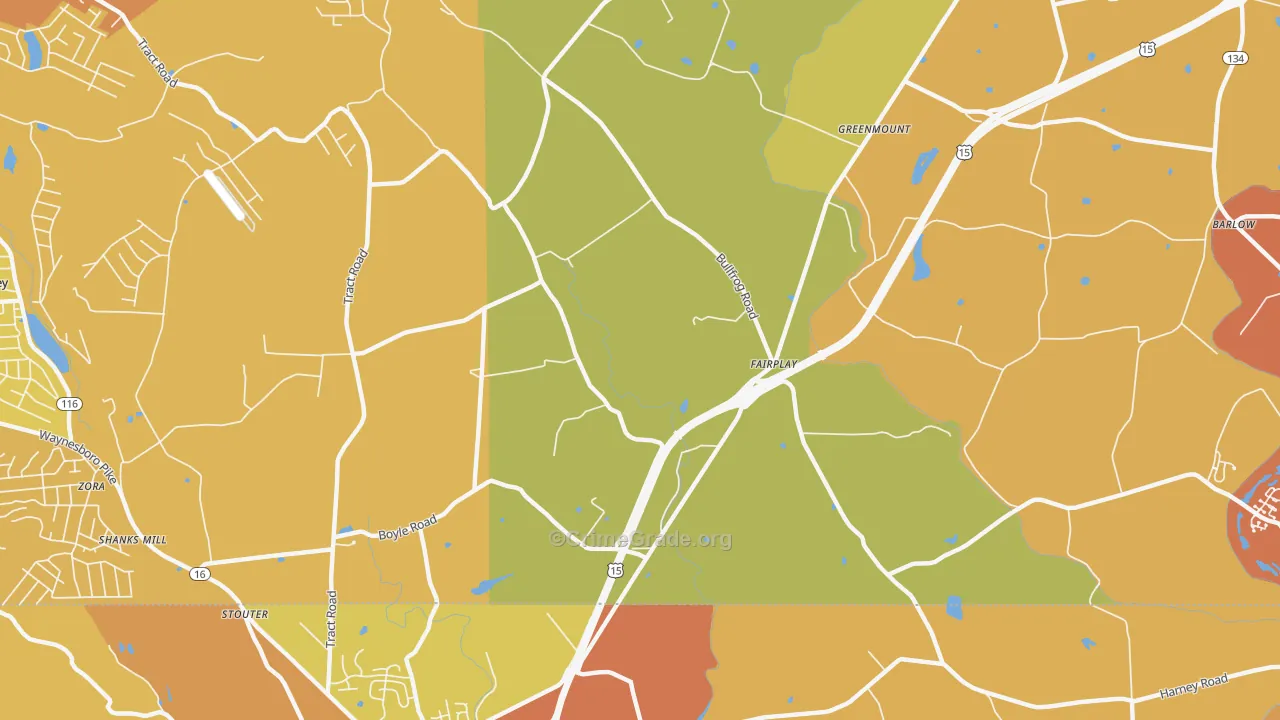 Fairplay, PA Map of Arson Rates