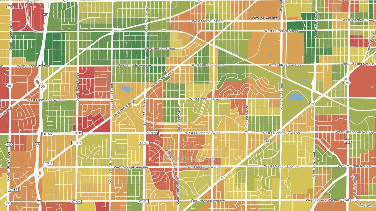 Fairview, Milwaukee, WI Map of Arson Rates