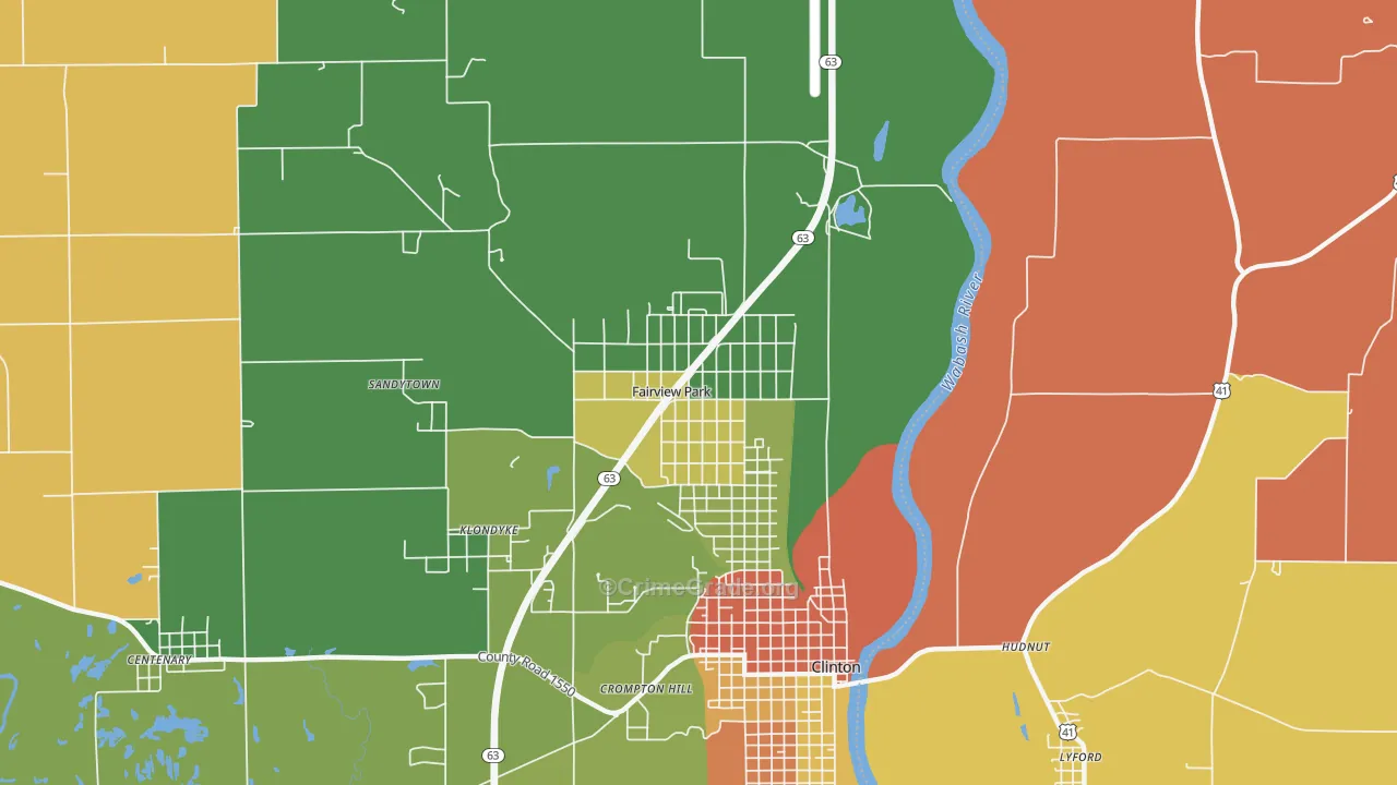 Fairview Park, IN Map of Arson Rates