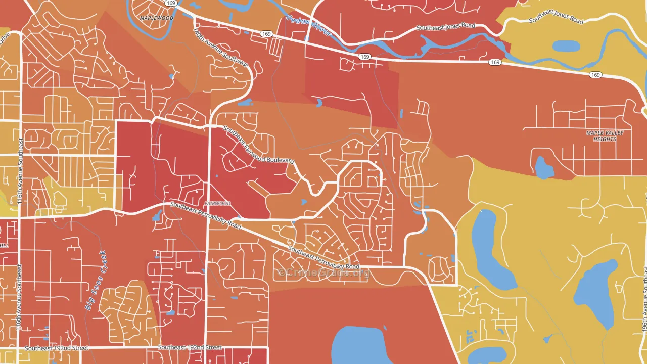 Fairwood Greens, Fairwood, WA Map of Arson Rates