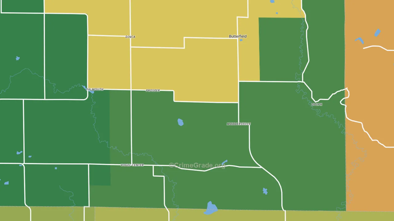 Falmouth, MI Map of Arson Rates