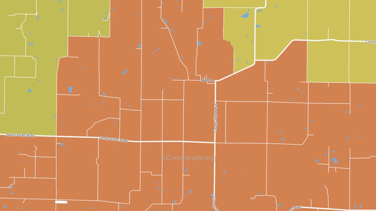 Fandon, IL Map of Arson Rates