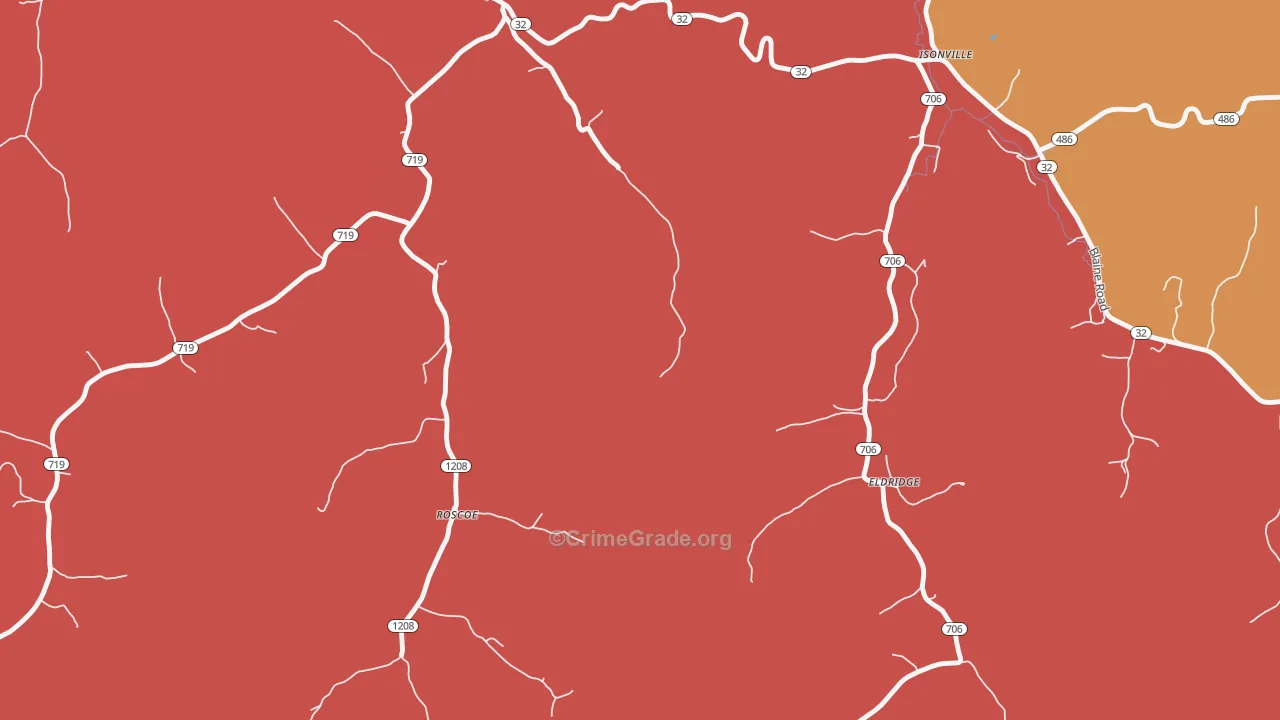 Fannin, KY Map of Arson Rates