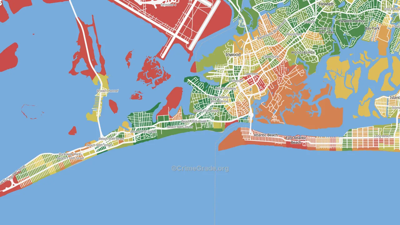 Far Rockaway, Queens, NY Map of Arson Rates