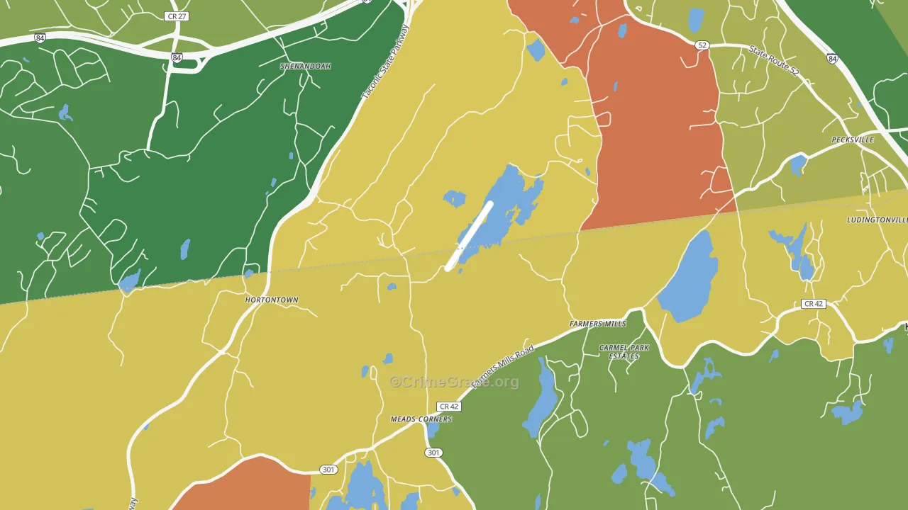 Farmers Mills, NY Map of Arson Rates