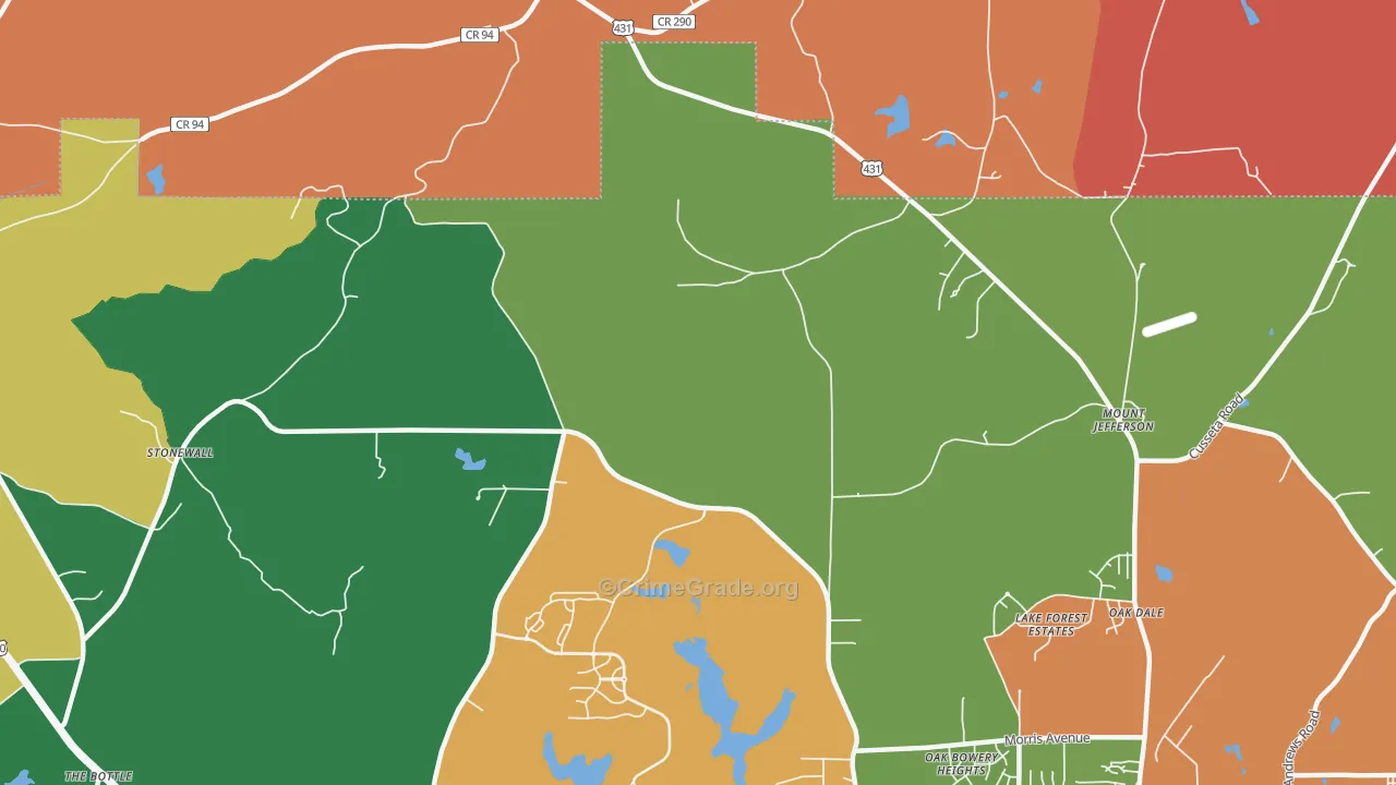 Farmville, AL Map of Arson Rates