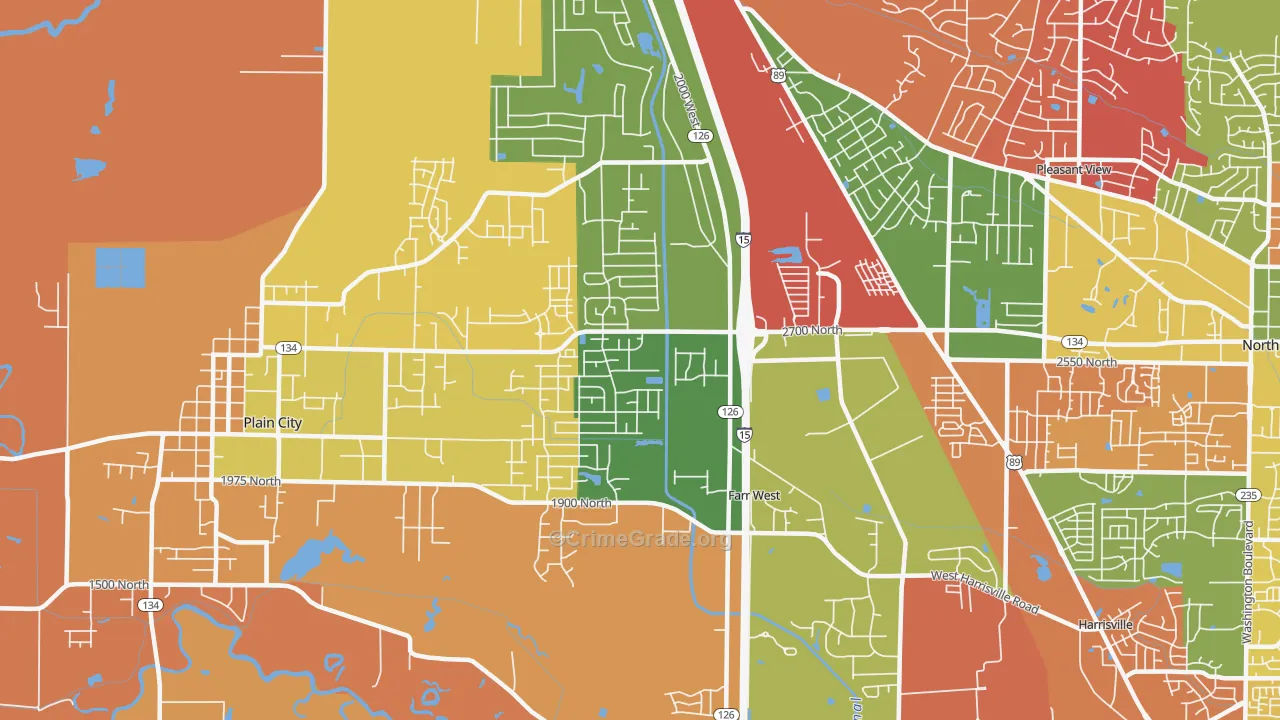 Farr West, UT Map of Arson Rates