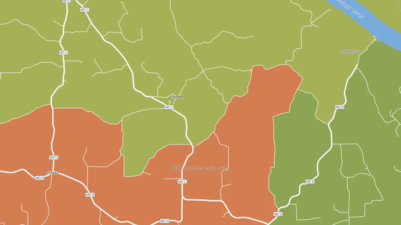 Farrar, MO Map of Arson Rates