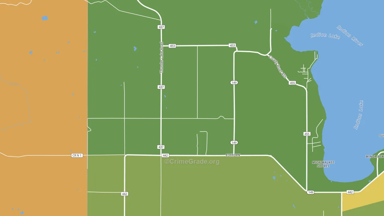 Fayette, MI Map of Arson Rates