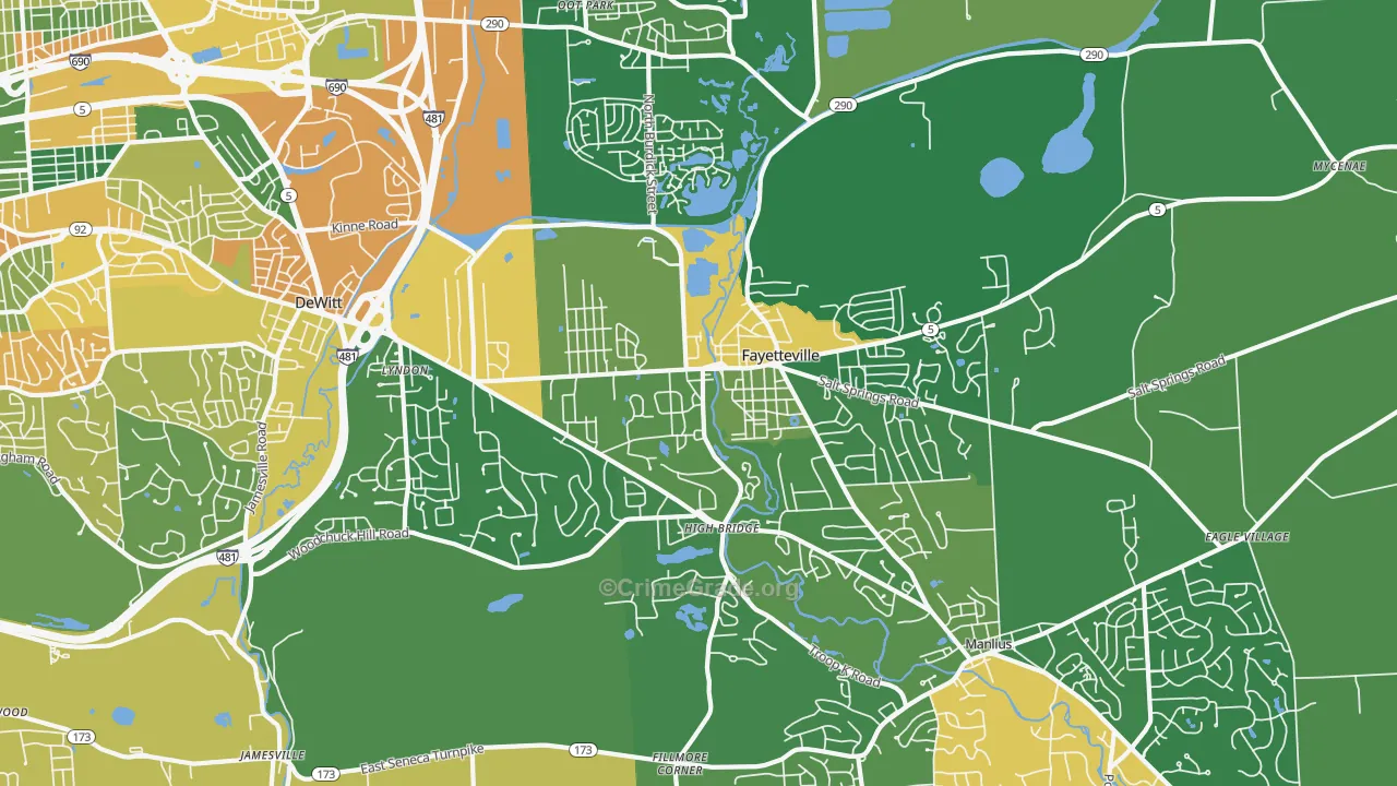 Fayetteville, NY Map of Arson Rates