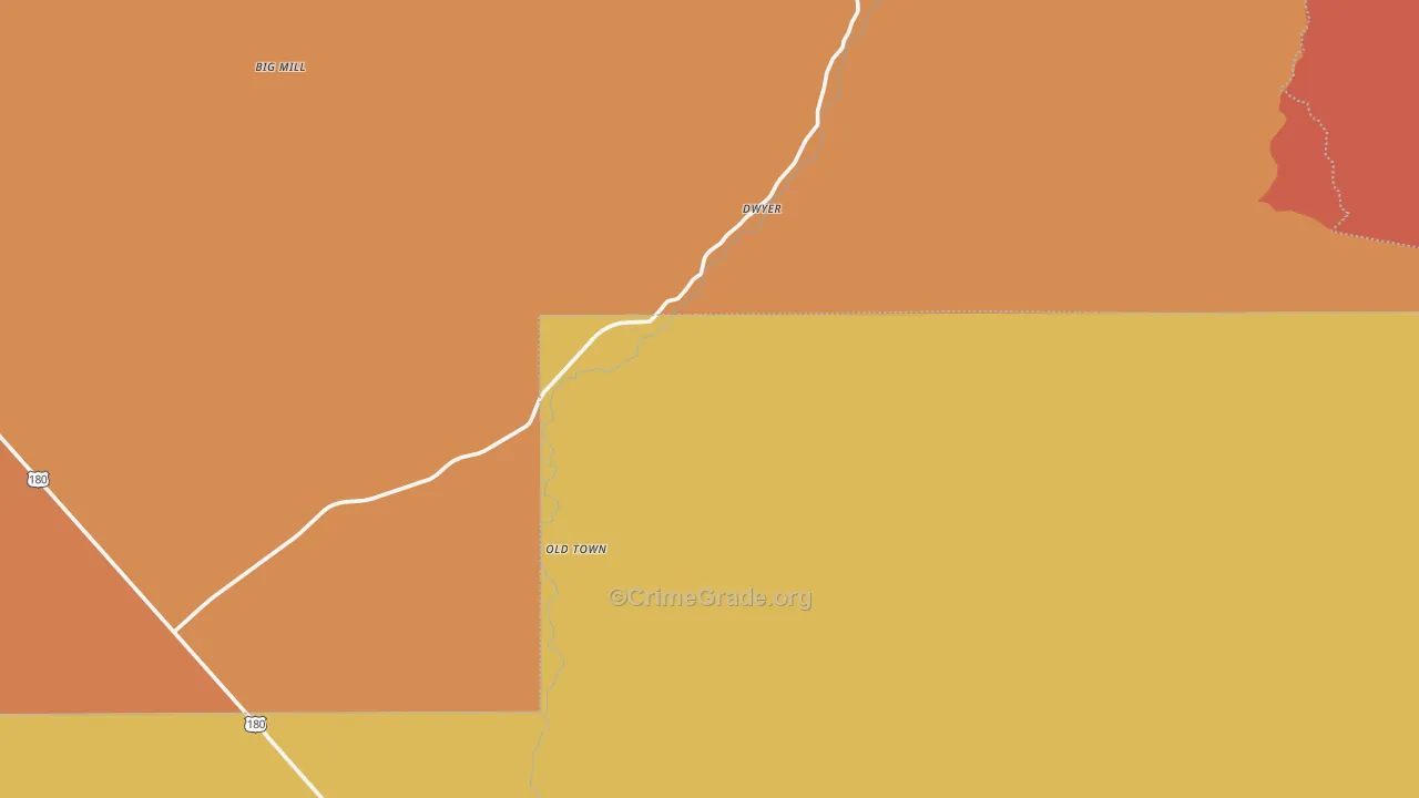 Faywood, NM Map of Arson Rates