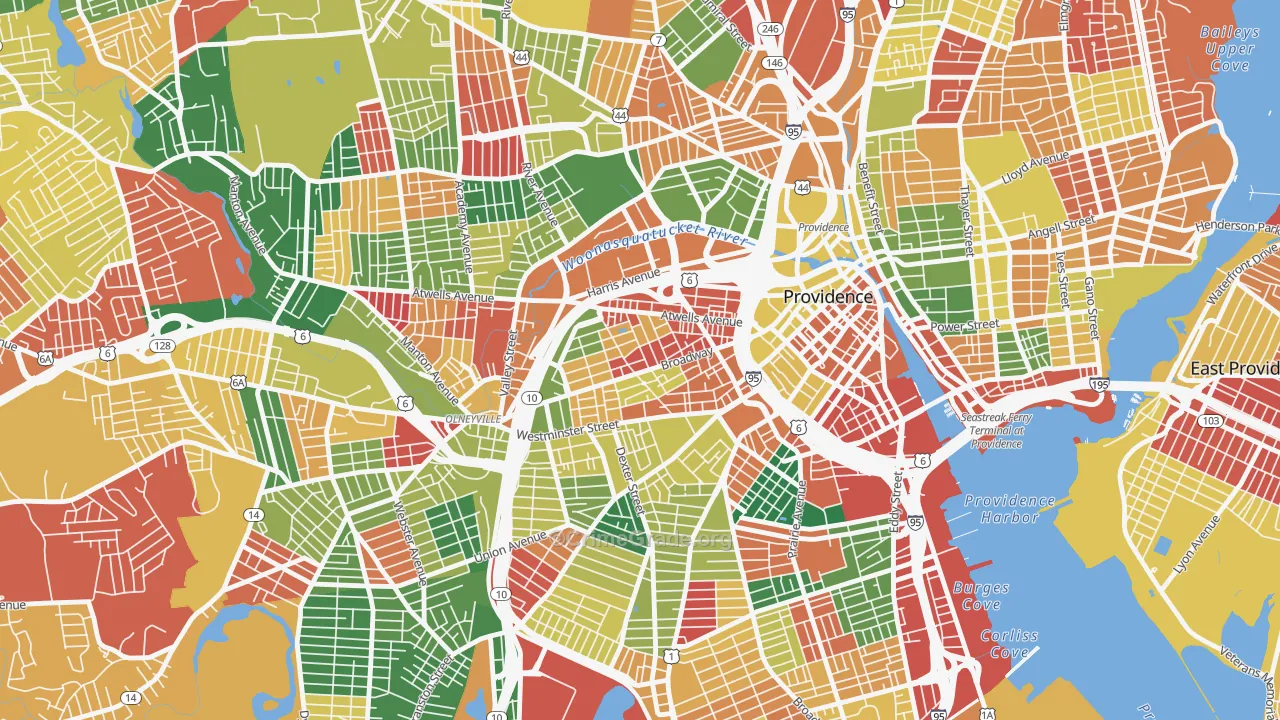 Federal Hill, Providence, RI Map of Arson Rates
