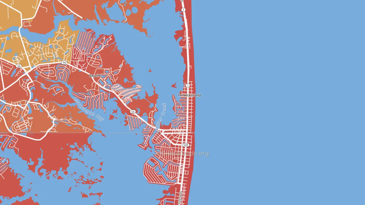 Fenwick Island, DE Map of Arson Rates