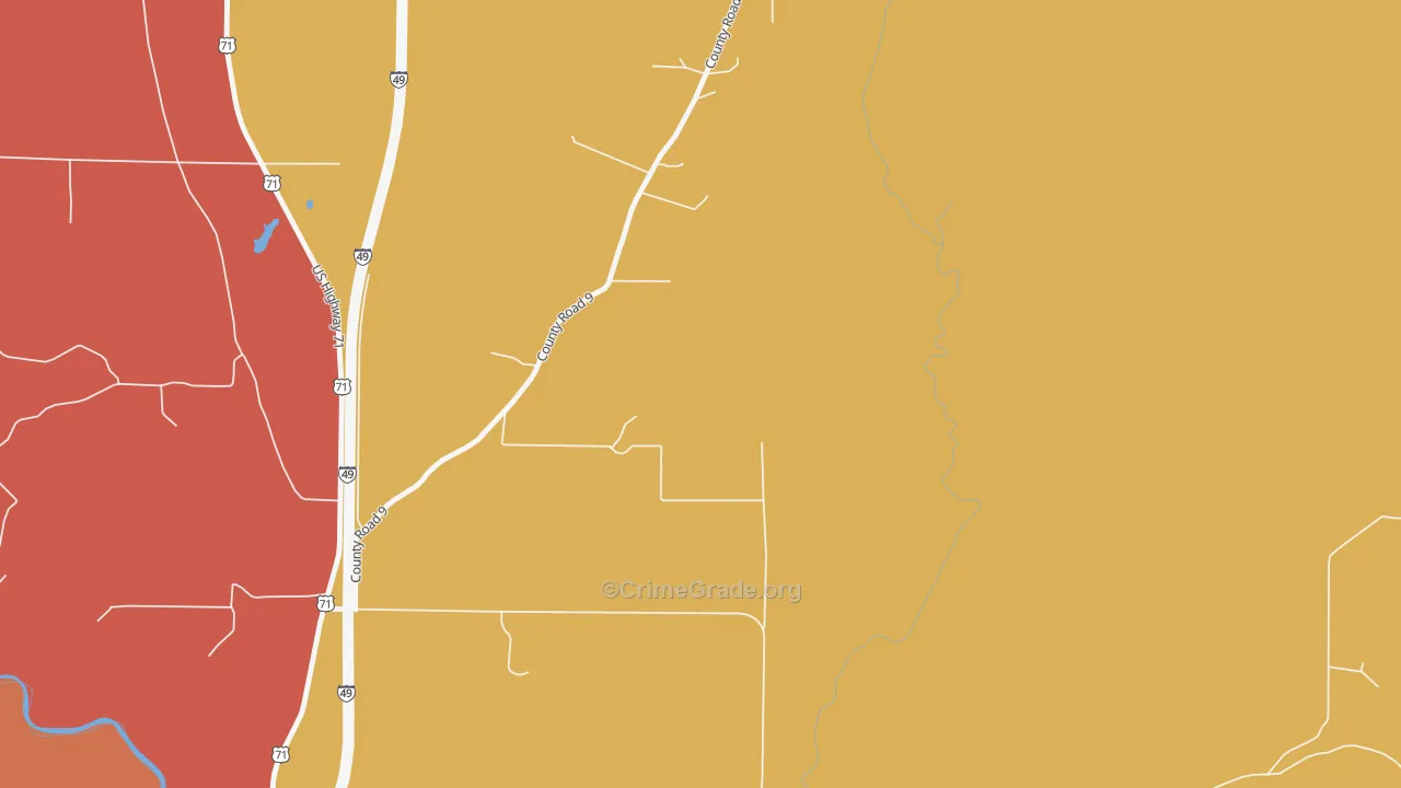 Ferguson Crossroads, AR Map of Arson Rates