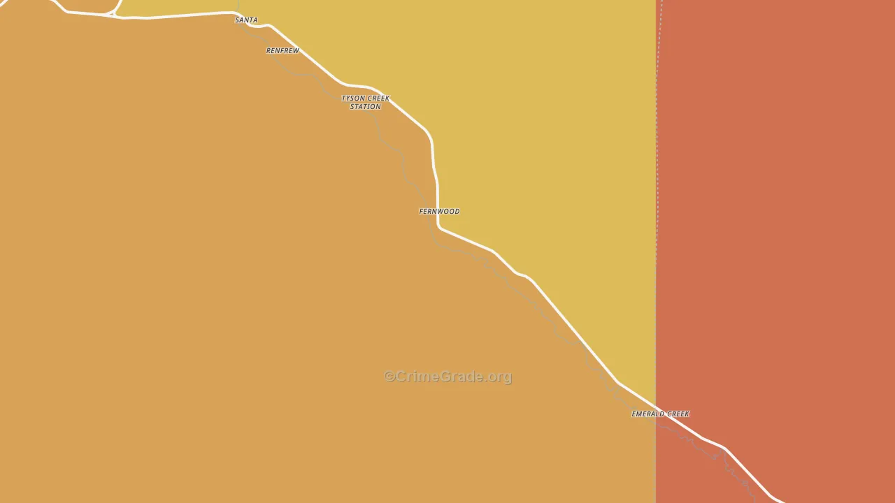 Fernwood, ID Map of Arson Rates