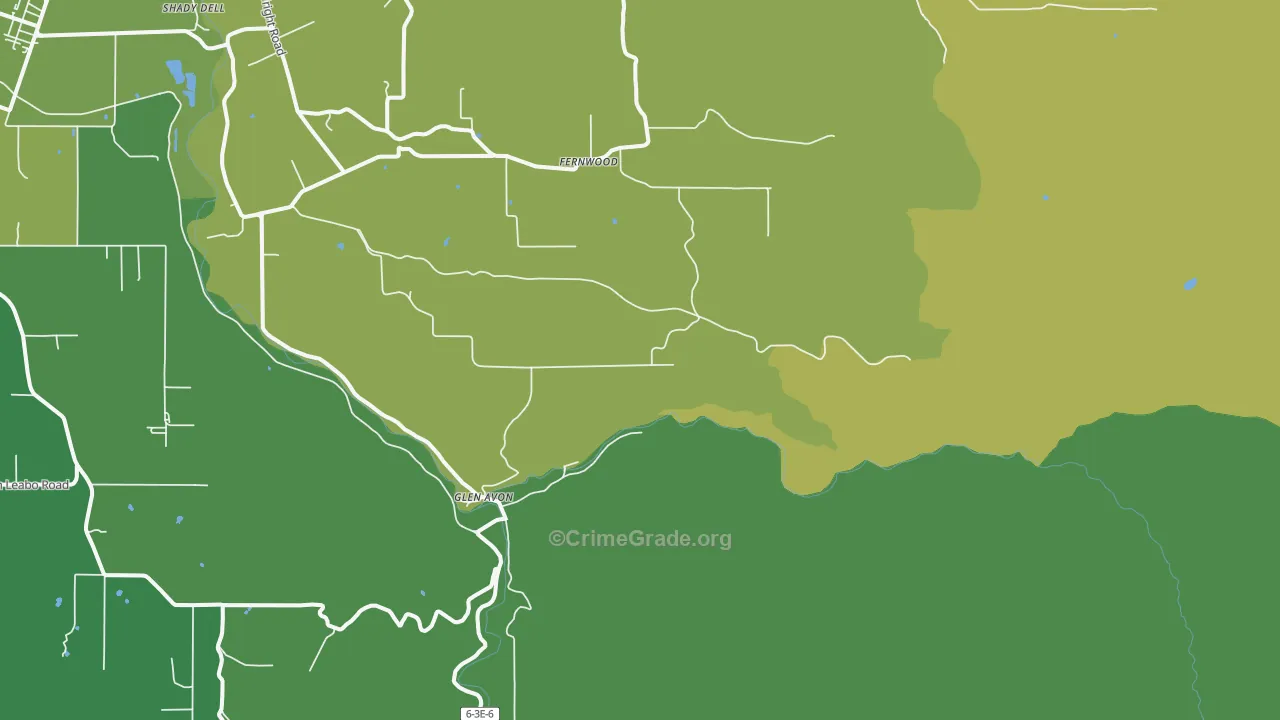 Fernwood, OR Map of Arson Rates