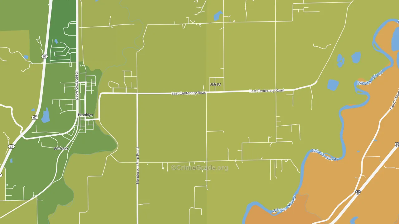 Fields, IN Map of Arson Rates