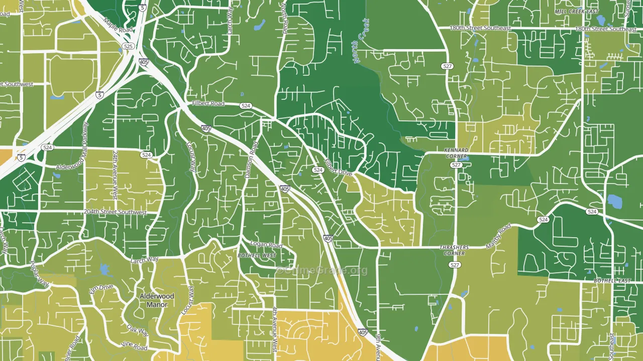 Filbert-Winesap, Bothell West, WA Map of Arson Rates