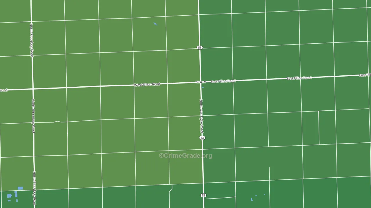 Filion, MI Map of Arson Rates