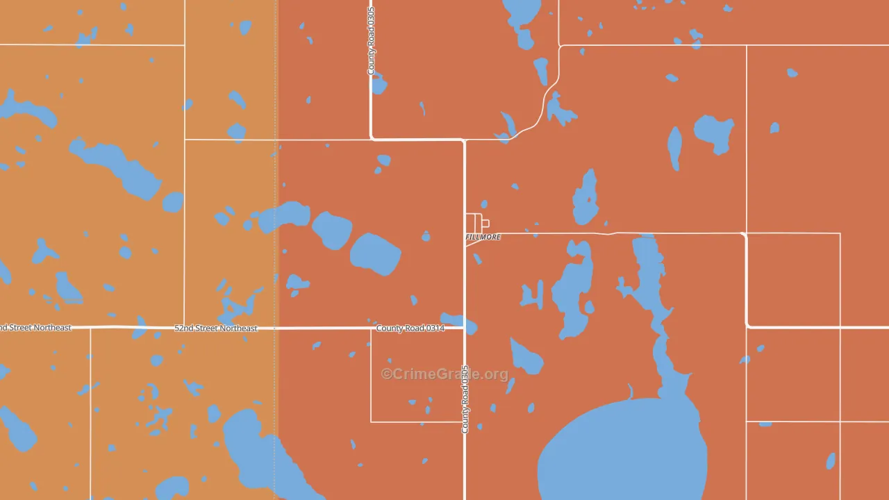Fillmore, ND Map of Arson Rates