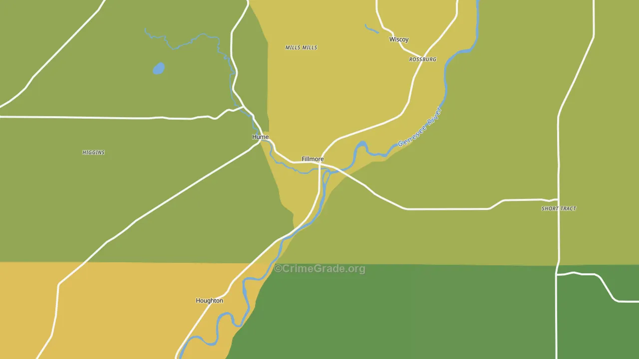 Fillmore, NY Map of Arson Rates
