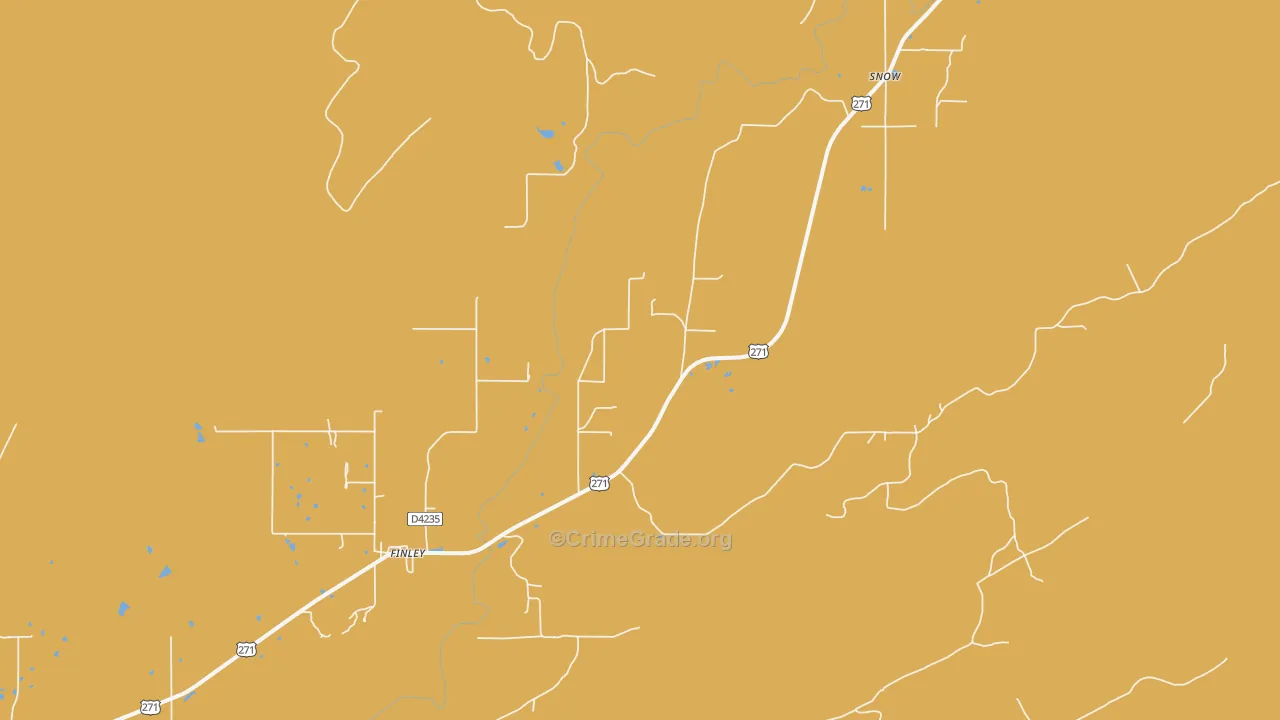 Finley, OK Map of Arson Rates