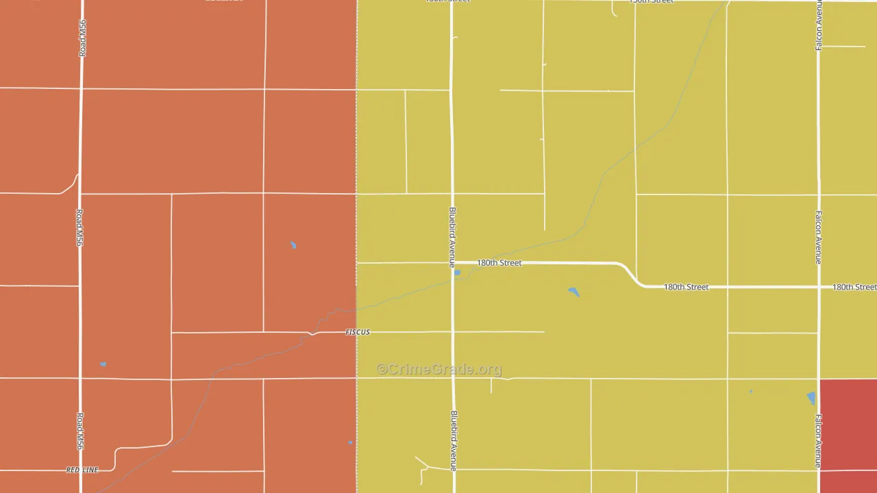 Fiscus, IA Map of Arson Rates