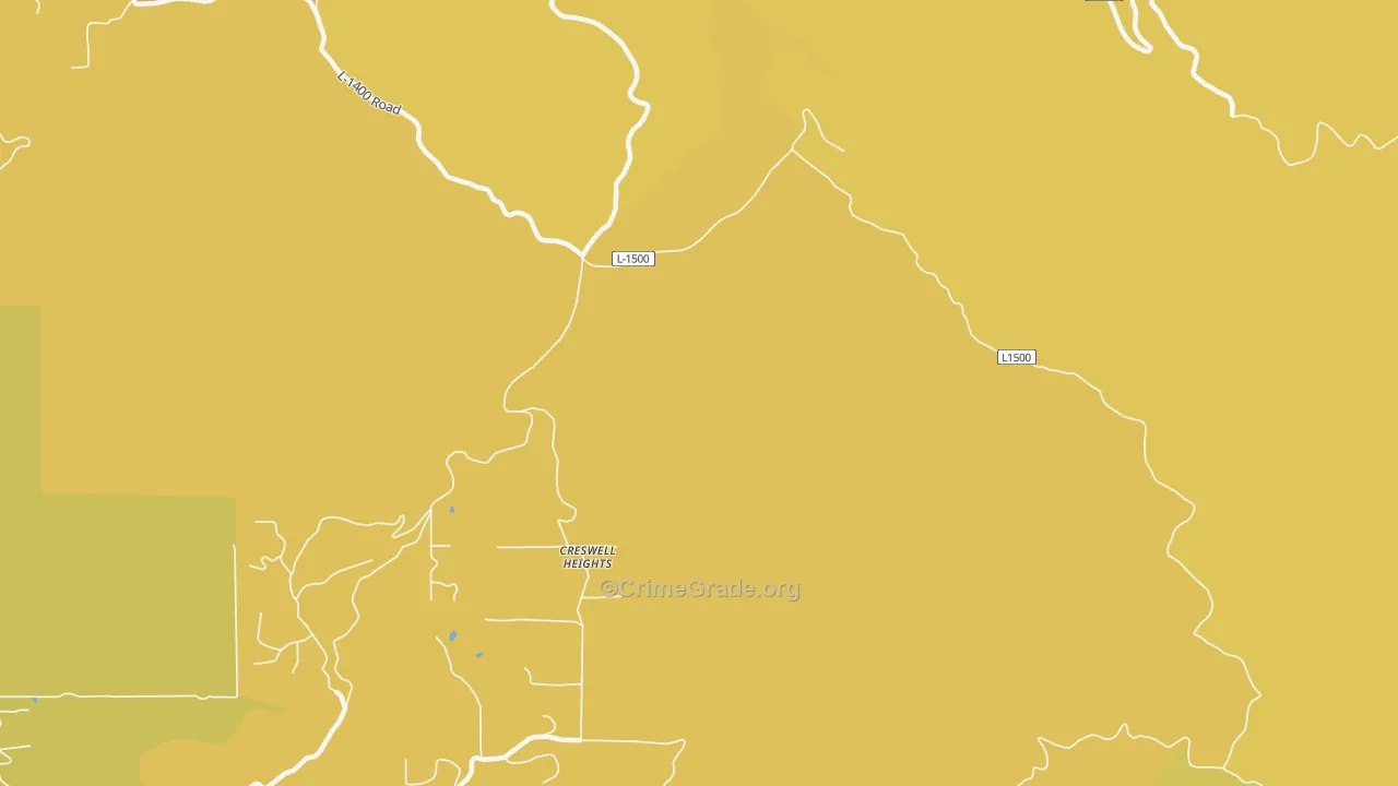 Fisher, WA Map of Arson Rates