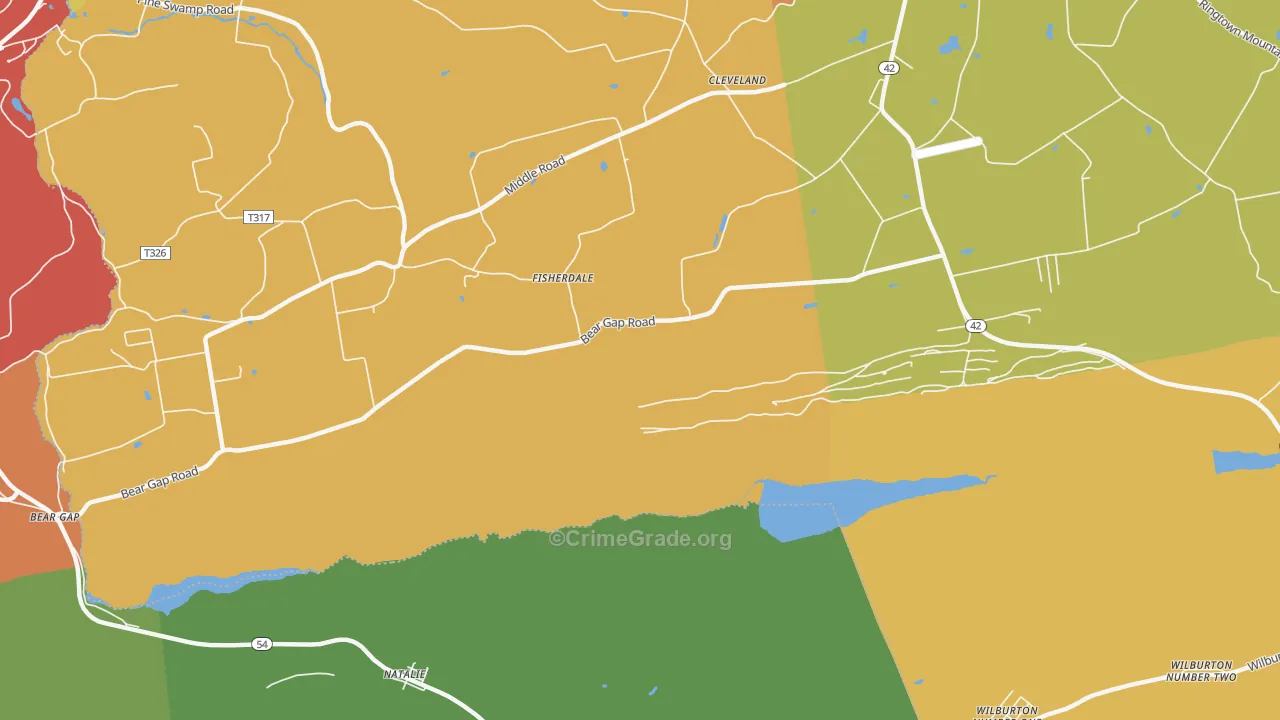 Fisherdale, PA Map of Arson Rates