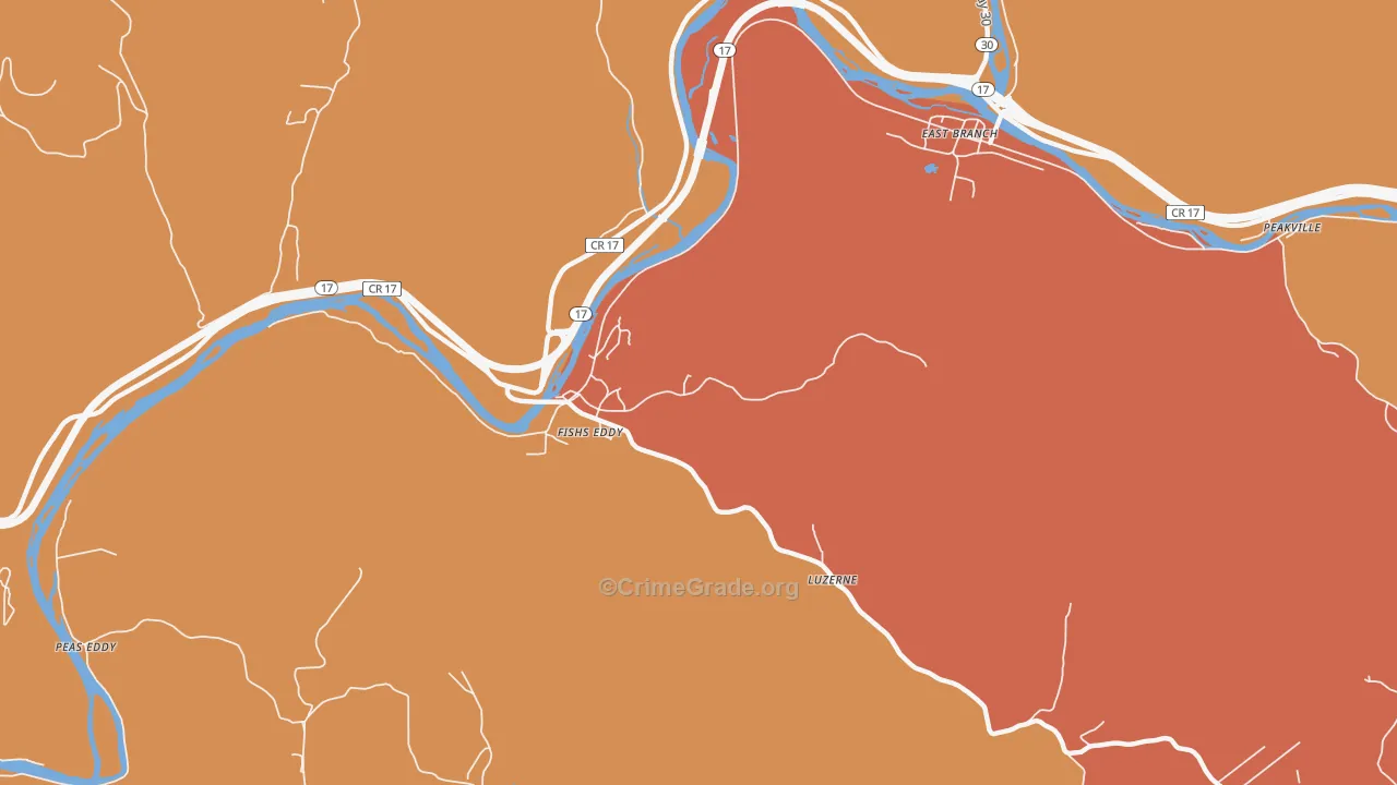 Fishs Eddy, NY Map of Arson Rates