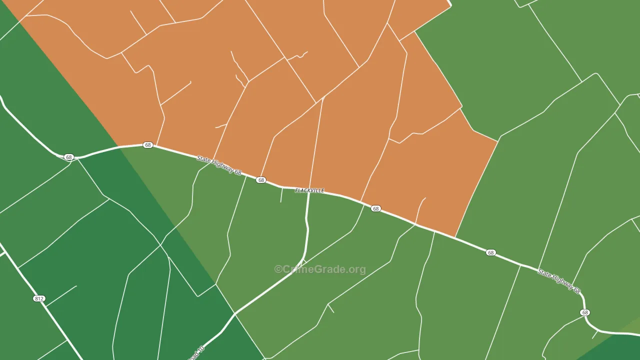 Flackville, NY Map of Arson Rates