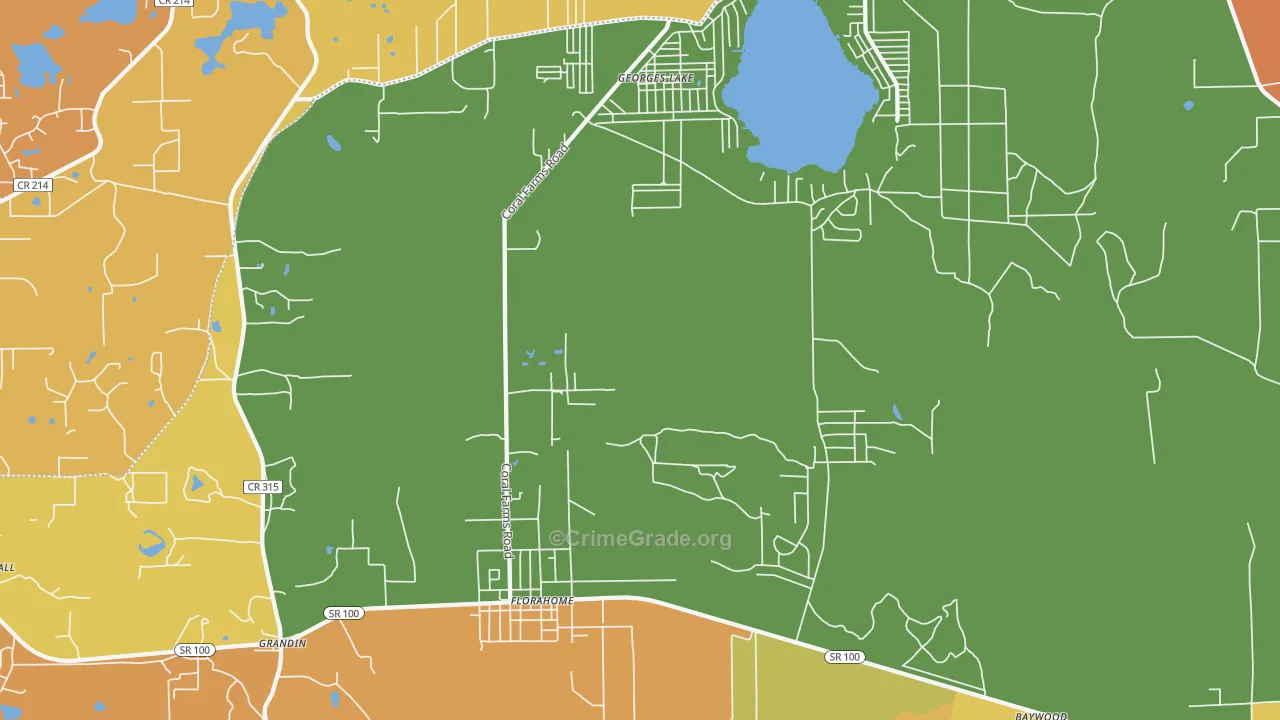 Florahome, FL Map of Arson Rates