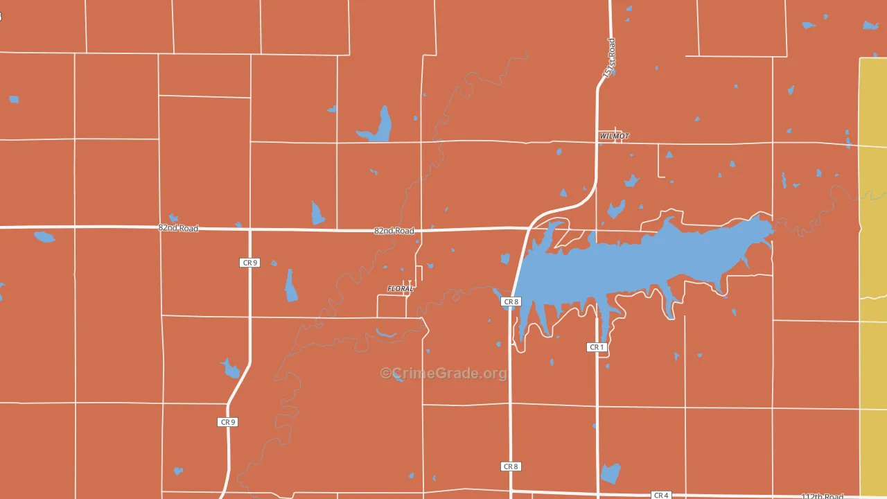 Floral, KS Map of Arson Rates