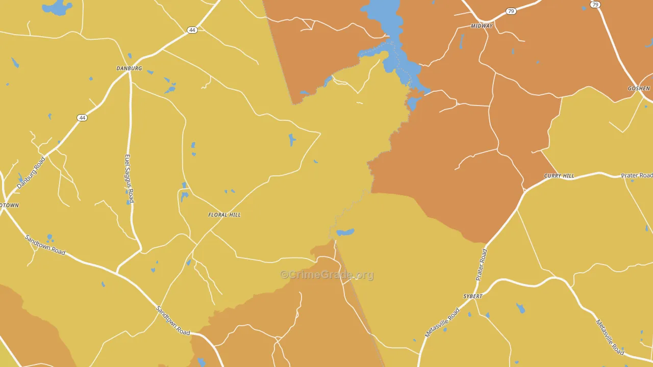 Floralhill, GA Map of Arson Rates