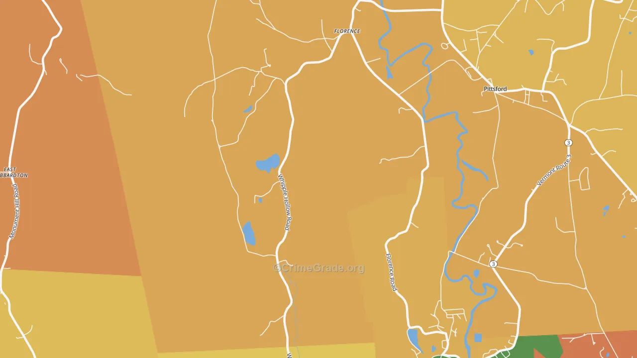 Florence, VT Map of Arson Rates