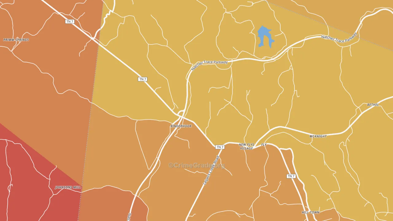 Fly, TN Map of Arson Rates