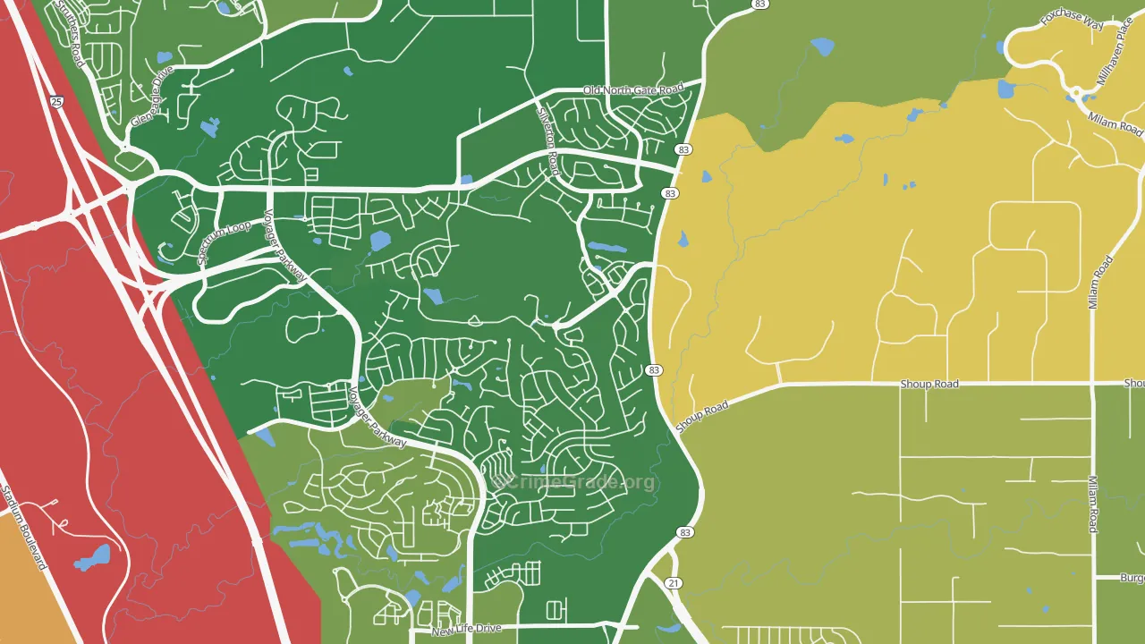 Flying Horse, Colorado Springs, CO Map of Arson Rates