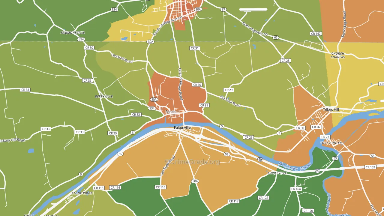 Fonda, NY Map of Arson Rates