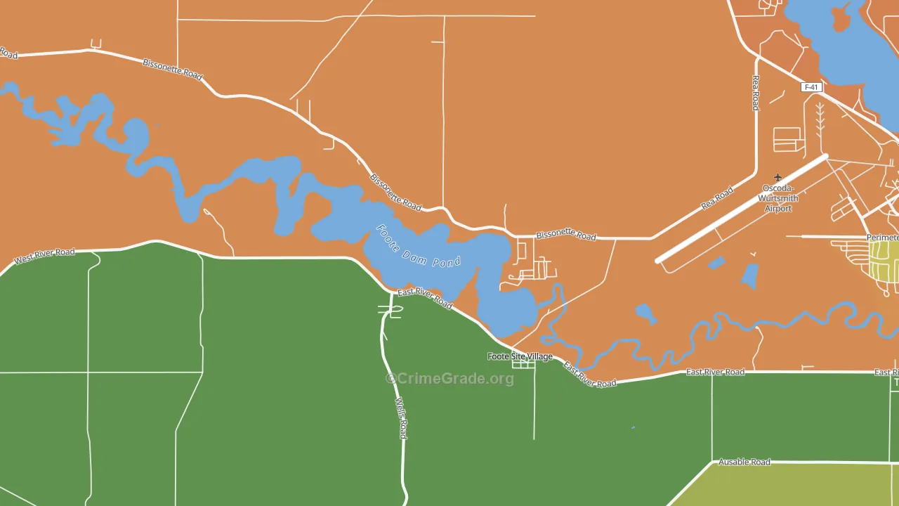 Foote Site Village, MI Map of Arson Rates