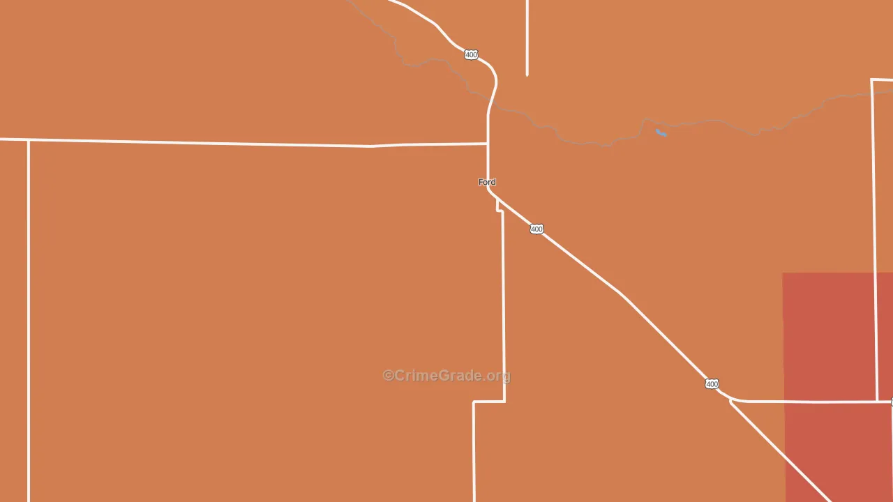 Ford, KS Map of Arson Rates