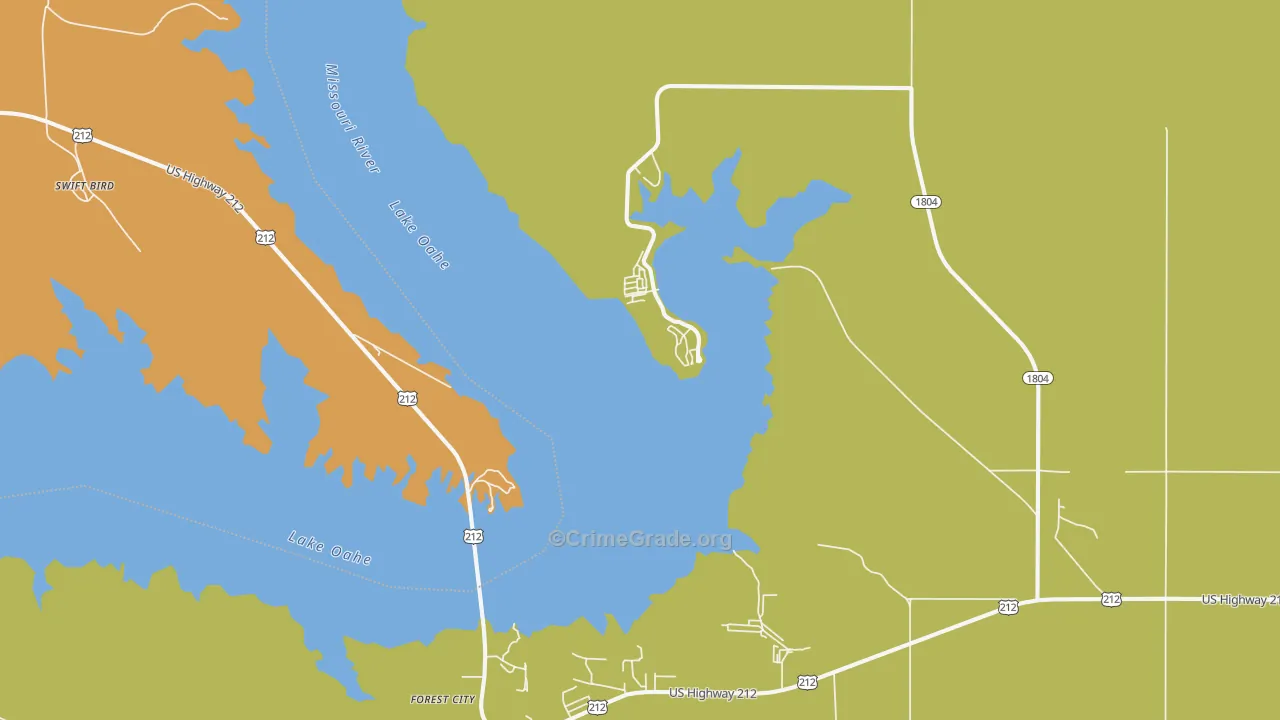 Forest City, SD Map of Arson Rates