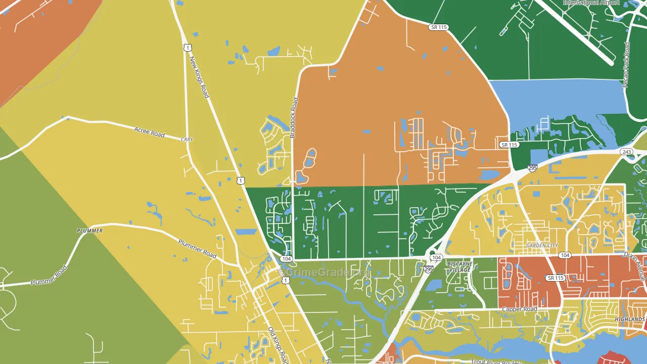 Forest Trails, Jacksonville, FL Map of Arson Rates
