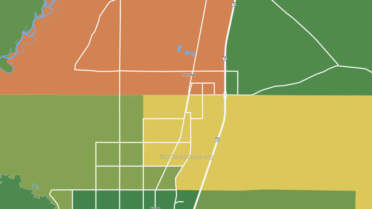 Fort Hall, ID Map of Arson Rates