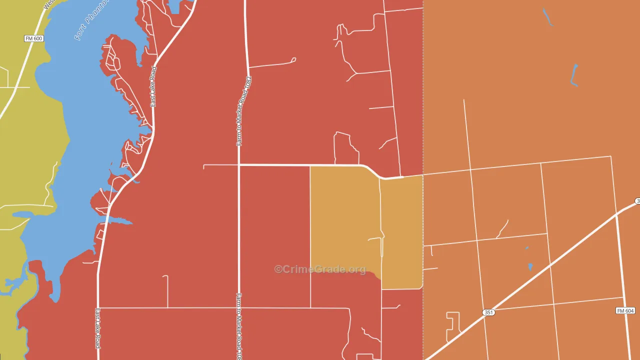 Fort Phantom Area, Abilene, TX Map of Arson Rates