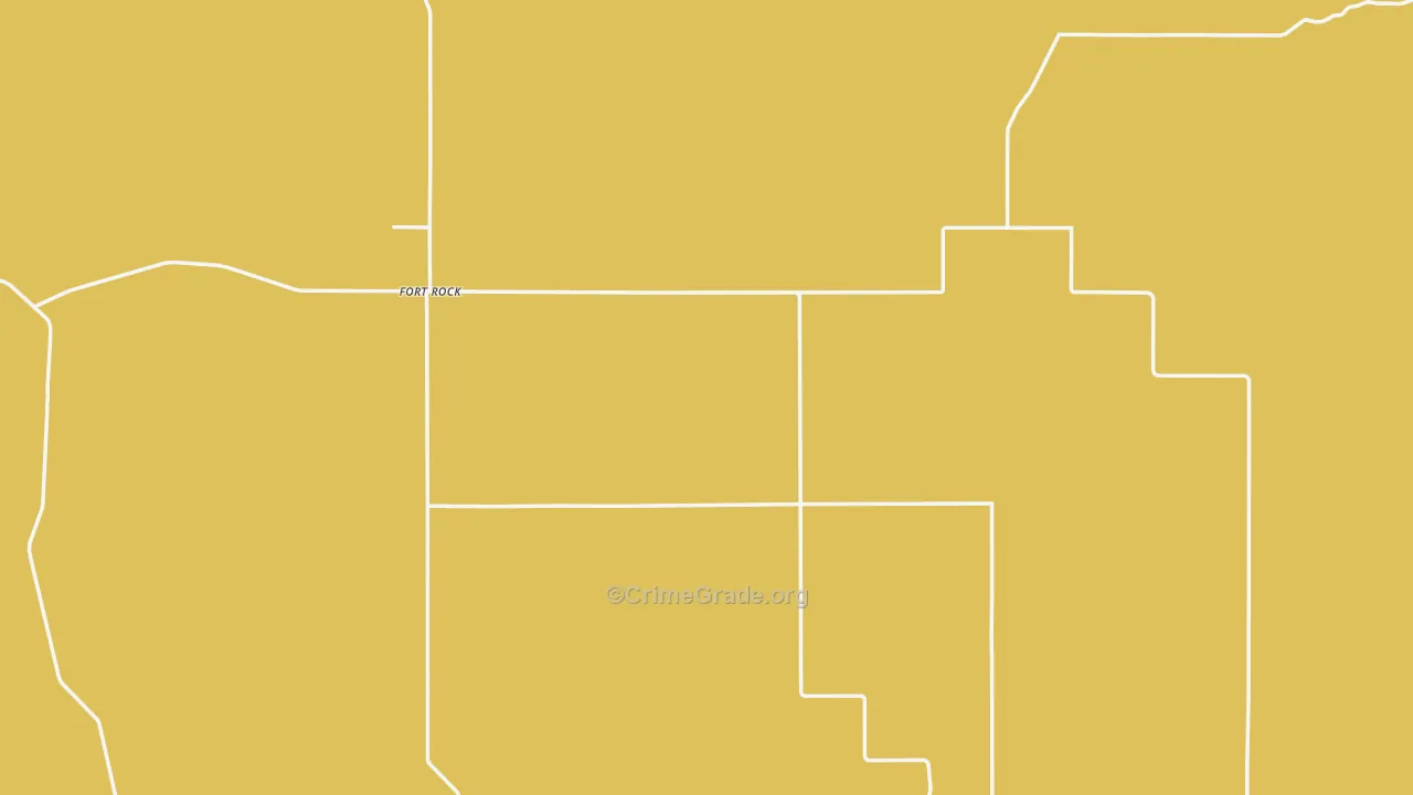 Fort Rock, OR Map of Arson Rates